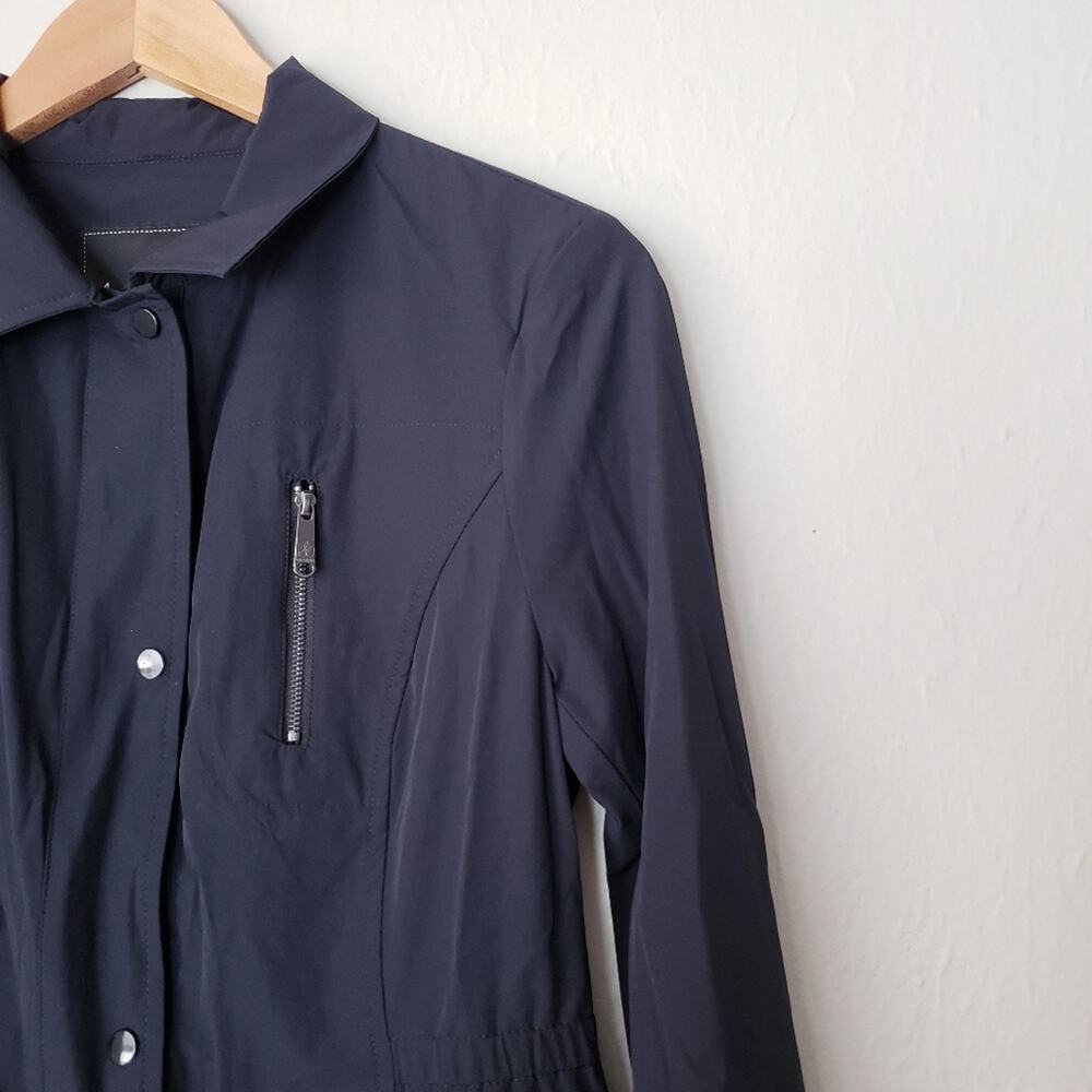 Sam Edelman Black Waterproof Lightweight Shirt-Jacket Shacket Rain Coat Small - Picture 3 of 12
